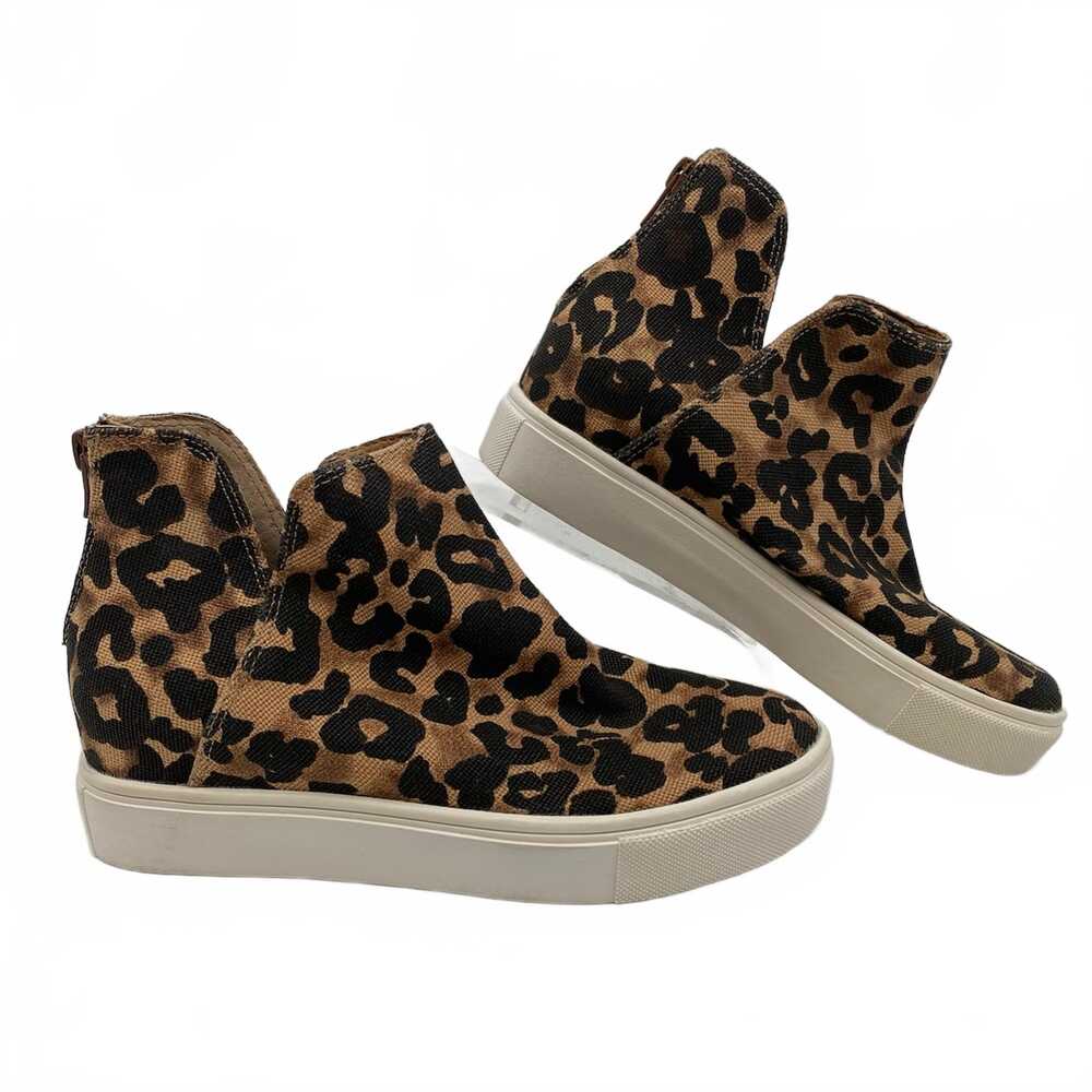 Steve Madden Brown/Black Leopard Claud Sneakers | Women’s US Size 5
